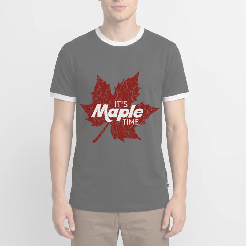 It's Maple Time For Tapping Maple Tree Maple Leaf Men's Ringer Shirt