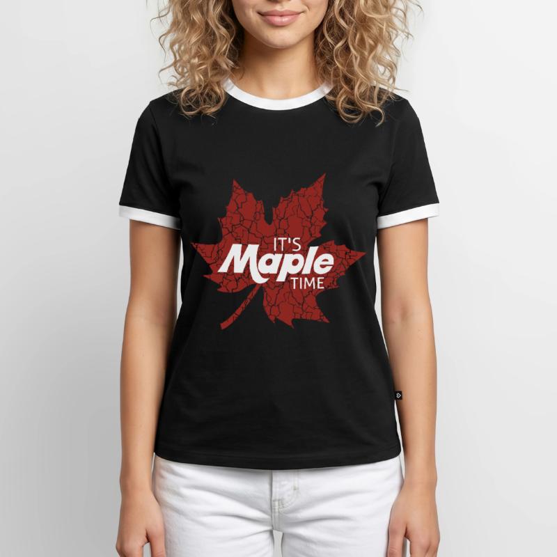 It's Maple Time For Tapping Maple Tree Maple Leaf Men's Ringer Shirt