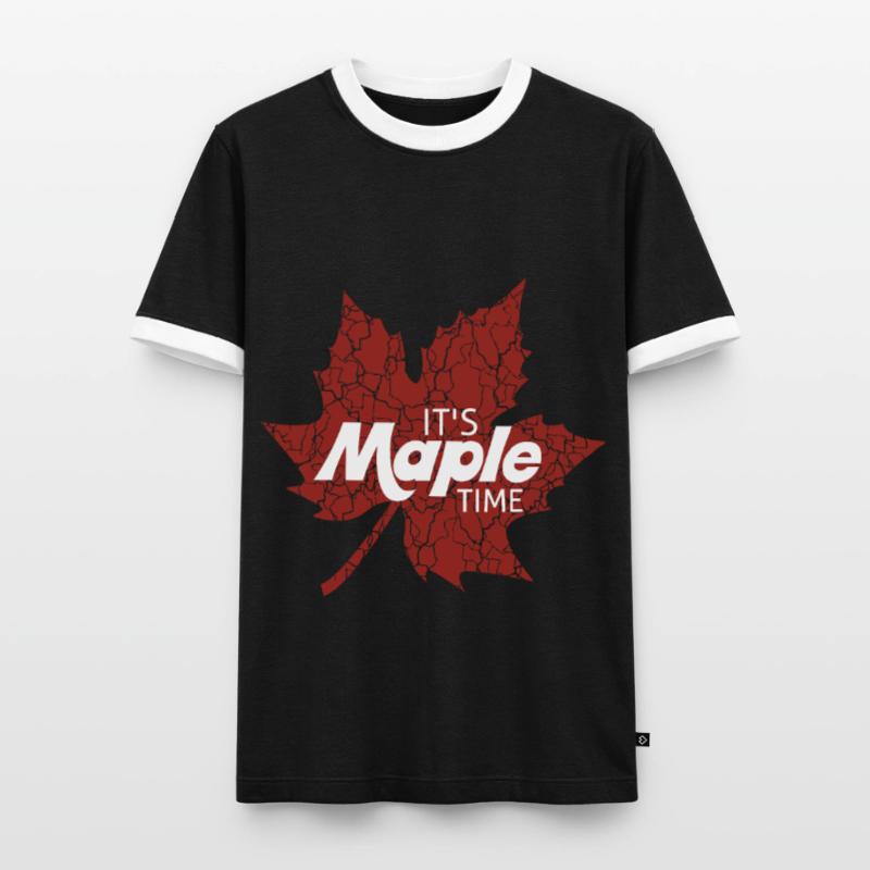It's Maple Time For Tapping Maple Tree Maple Leaf Men's Ringer Shirt