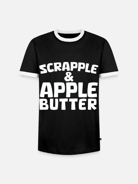 Scrapple und Apfelbutter Apfelpflücken - Männer Kontrast-T-Shirt - Schwarz/Weiß