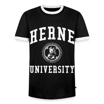 Université Herne Universität Hochschule Uni - T-shirt contrasté Homme - noir/blanc - Devant - AI Model Female 172 light (172cm) & AI Model Male 178 light (178cm)