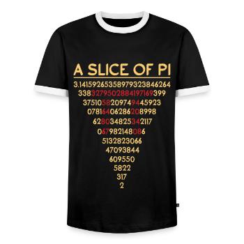 Un morceau de graphique de nombres mathématiques de balise pi - T-shirt contrasté Homme - noir/blanc - Devant - AI Model Female 172 light (172cm) & AI Model Male 178 light (178cm)