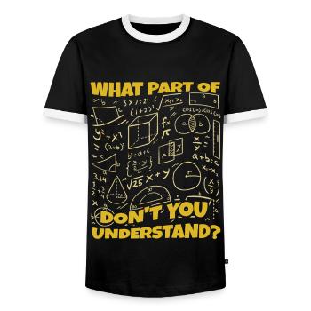Pi Day: Was Verstehst Du Nicht? - Männer Kontrast-T-Shirt - Schwarz/Weiß - Vorne - AI Model Female 172 light (172cm) & AI Model Male 178 light (178cm)
