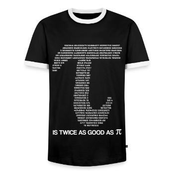 Pi-Tag Ist Zweimal So Gut Wie Pi Zahl - Männer Kontrast-T-Shirt - Schwarz/Weiß - Vorne - AI Model Female 172 light (172cm) & AI Model Male 178 light (178cm)