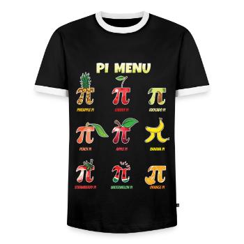 Pi Menü Vielfalt Für Pi Tag Feiern - Männer Kontrast-T-Shirt - Schwarz/Weiß - Vorne - AI Model Female 172 light (172cm) & AI Model Male 178 light (178cm)