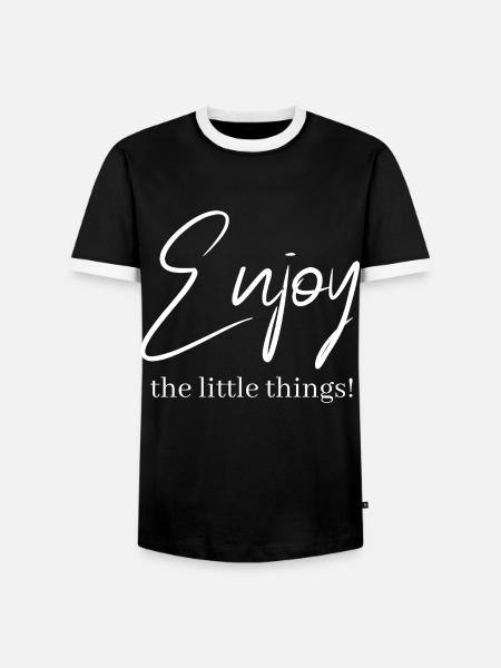 Enjoy the little things! - Men's Ringer Shirt - black/white