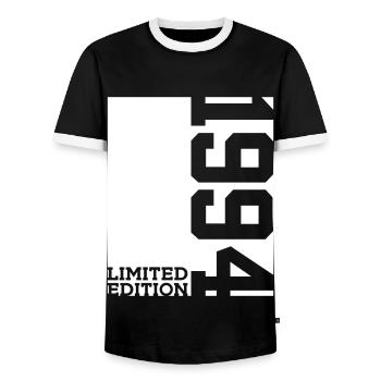 32ND BIRTHDAY LIMITED EDITION 1994 - Men's Ringer Shirt - black/white - Front - AI Model Female 172 light (172cm) & AI Model Male 178 light (178cm)