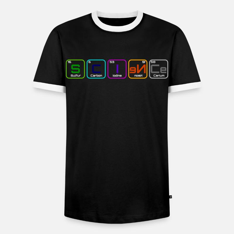 "Science" with the elements - Men's Ringer Shirt - black/white