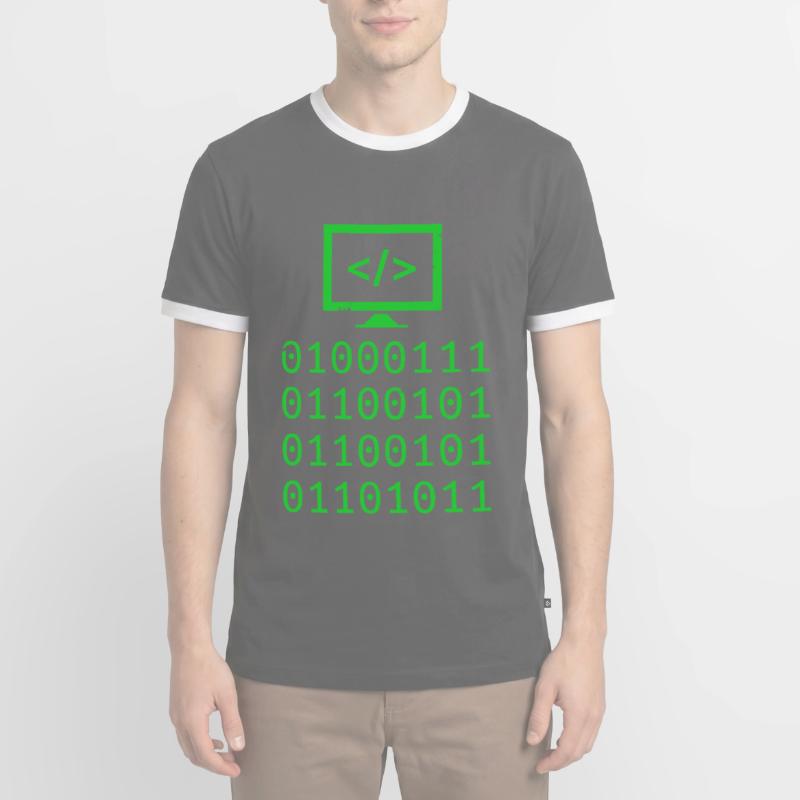 Programming Binary Code Coding Gift Men's Ringer Shirt