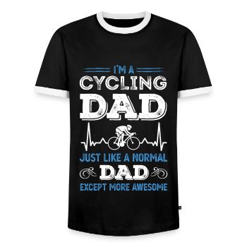 Fantastisches Radfahrer-Papa-lustiges Radfahrer-Geschenk - Männer Kontrast-T-Shirt - Schwarz/Weiß - Vorne - AI Model Female 172 light (172cm) & AI Model Male 178 light (178cm)