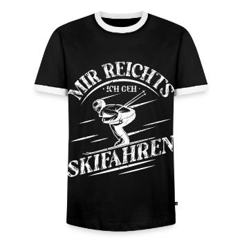 Mir Reichts Ich Geh Skifahren Skifoan Ski - Männer Kontrast-T-Shirt - Schwarz/Weiß - Vorne - AI Model Female 172 light (172cm) & AI Model Male 178 light (178cm)
