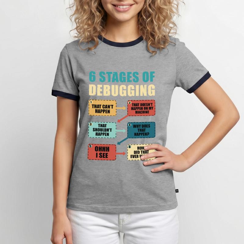 Programming Debugging Funny Programmer Gift Men's Ringer Shirt