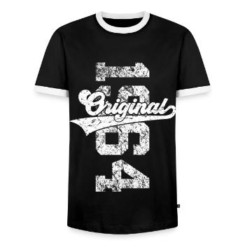 62E ANNIVERSAIRE ORIGINAL 1964 - T-shirt contrasté Homme - noir/blanc - Devant - AI Model Female 172 light (172cm) & AI Model Male 178 light (178cm)