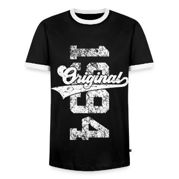 32ND BIRTHDAY ORIGINAL 1994 - Men's Ringer Shirt - black/white - Front - AI Model Female 172 light (172cm) & AI Model Male 178 light (178cm)