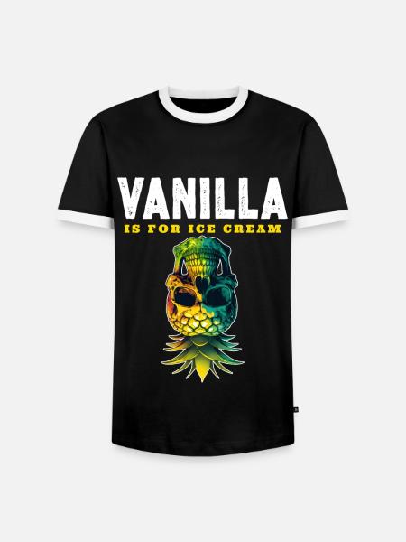Vanille ist für Eis - Männer Kontrast-T-Shirt - Schwarz/Weiß