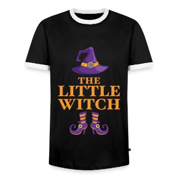 La Petite Sorcière - T-shirt contrasté Homme - noir/blanc - Devant - AI Model Female 172 light (172cm) & AI Model Male 178 light (178cm)