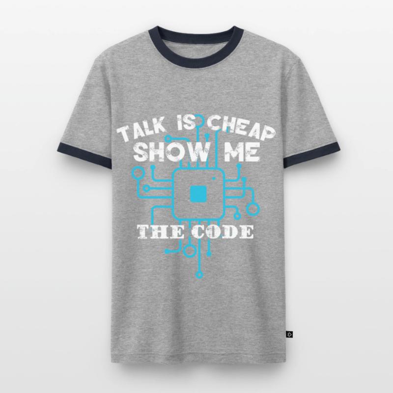 Funny Coder Coding Men's Ringer Shirt