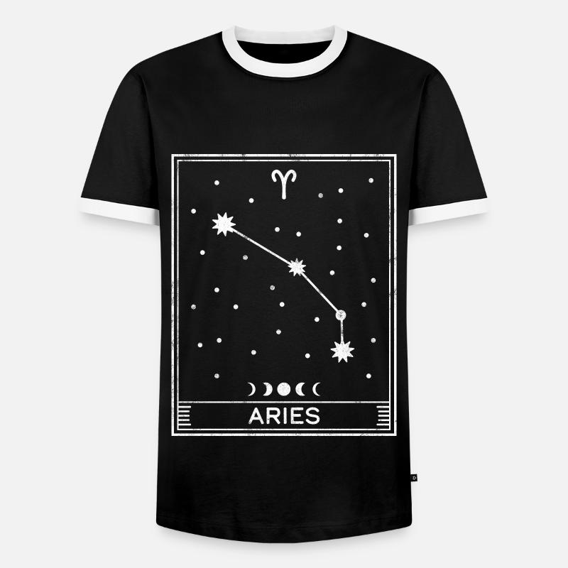 Widder Sternzeichen - Männer Kontrast-T-Shirt - Schwarz/Weiß