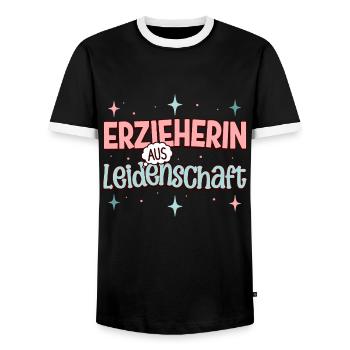 Maternelle Maternelle Profession Enseignant de maternelle - T-shirt contrasté Homme - noir/blanc - Devant - AI Model Female 172 light (172cm) & AI Model Male 178 light (178cm)