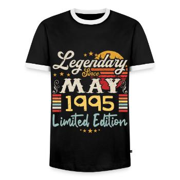 Legendary since May 1995 Limited Edition - T-shirt contrasté Homme - noir/blanc - Devant - AI Model Female 172 light (172cm) & AI Model Male 178 light (178cm)