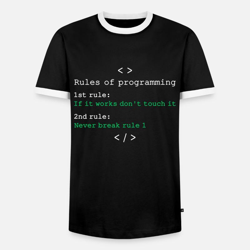 Règles de programmation - T-shirt contrasté Homme - noir/blanc