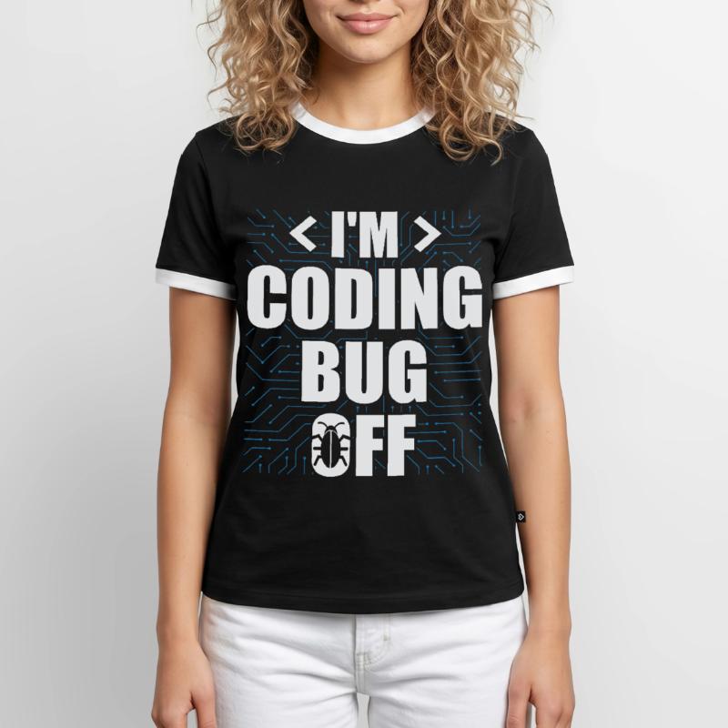 Ich bin Coding Bug Off It Specialists Software Männer Kontrast-T-Shirt