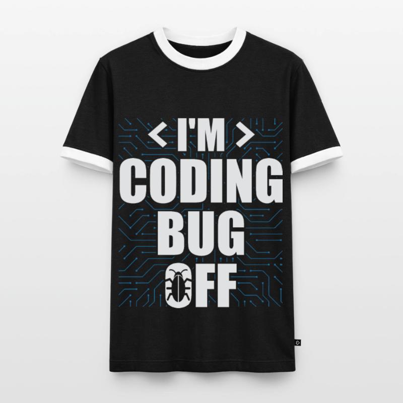 Ich bin Coding Bug Off It Specialists Software Männer Kontrast-T-Shirt