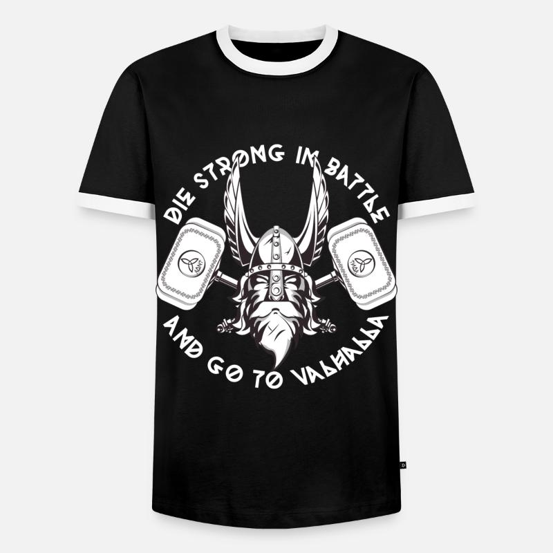 Vikings Thor Walhalla - Men's Ringer Shirt - black/white