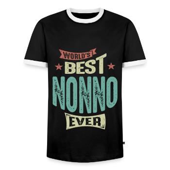 Homme Meilleur Nonno Jamais Drôle Papa / Grand-père - T-shirt contrasté Homme - noir/blanc - Devant - AI Model Female 172 light (172cm) & AI Model Male 178 light (178cm)