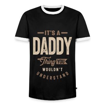 Mens C’est un truc de papa drôle papa grand-père - T-shirt contrasté Homme - noir/blanc - Devant - AI Model Female 172 light (172cm) & AI Model Male 178 light (178cm)