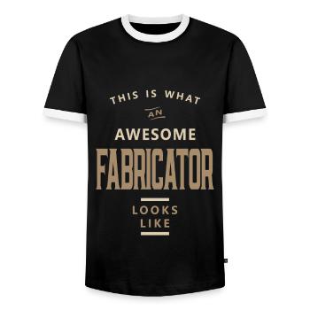 Verarbeiter Lustige Berufsbezeichnung Beruf - Männer Kontrast-T-Shirt - Schwarz/Weiß - Vorne - AI Model Female 172 light (172cm) & AI Model Male 178 light (178cm)