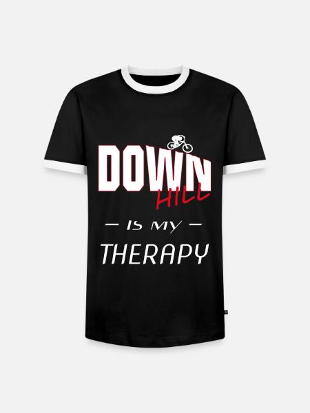 downhill - biken - biker - Männer Kontrast-T-Shirt - Schwarz/Weiß