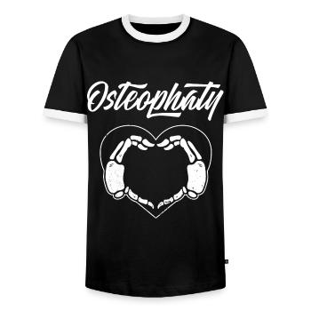 Osteopathie Osteopathin Osteopath Chiropraktiker - Männer Kontrast-T-Shirt - Schwarz/Weiß - Vorne - AI Model Female 172 light (172cm) & AI Model Male 178 light (178cm)