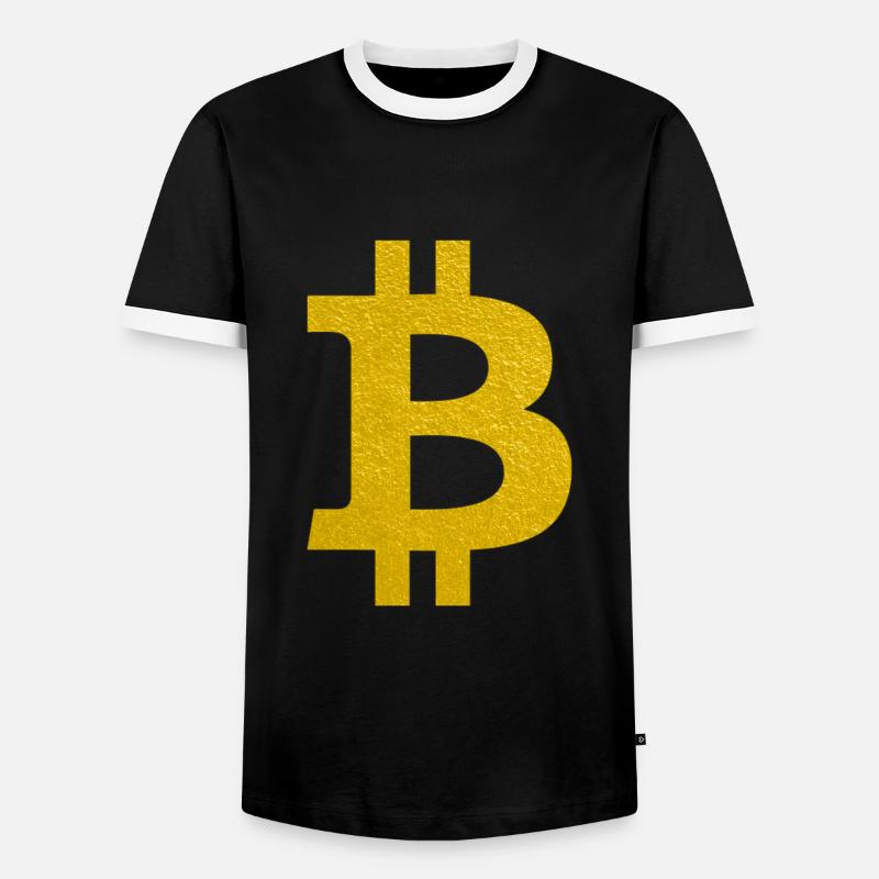 Bitcoin - Men's Ringer Shirt - black/white