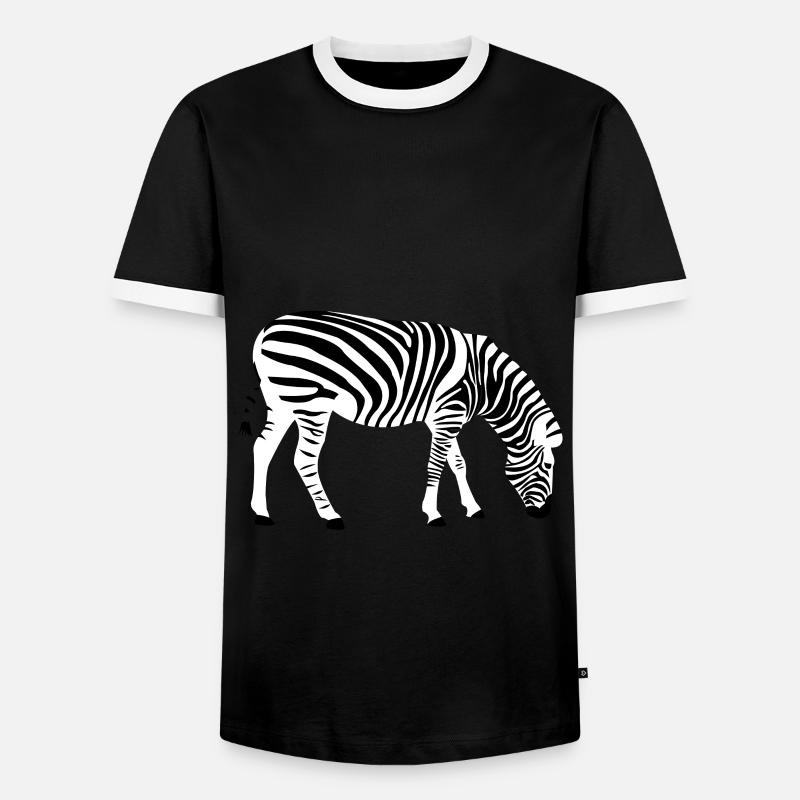 zebra - Men's Ringer Shirt - black/white