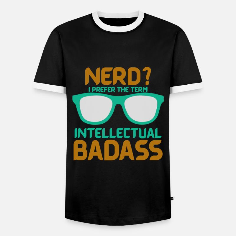 nerd - Männer Kontrast-T-Shirt - Schwarz/Weiß