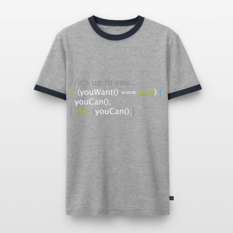 Informatik Nerd Geek Programmierer Code Männer Kontrast-T-Shirt