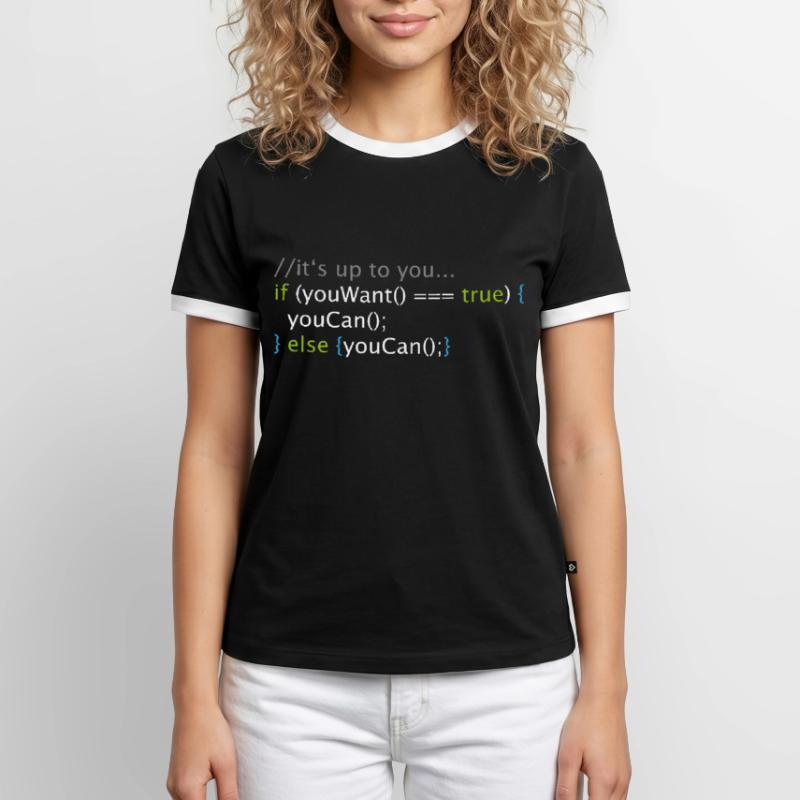 Informatik Nerd Geek Programmierer Code Männer Kontrast-T-Shirt