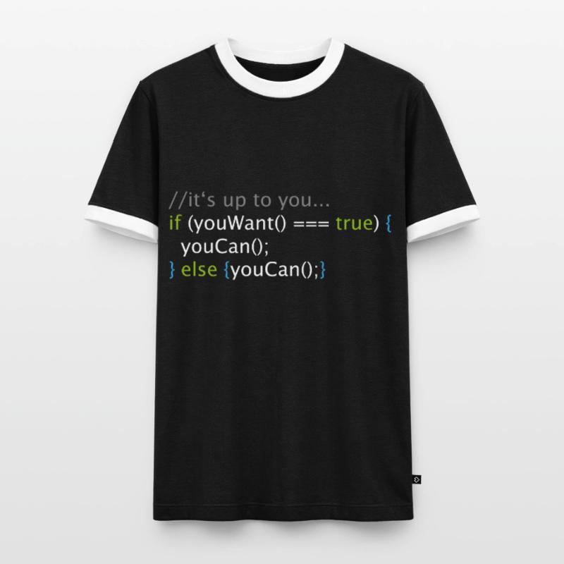Informatik Nerd Geek Programmierer Code Männer Kontrast-T-Shirt