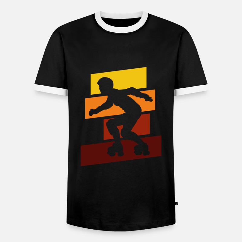 Roller Derby - Männer Kontrast-T-Shirt - Schwarz/Weiß