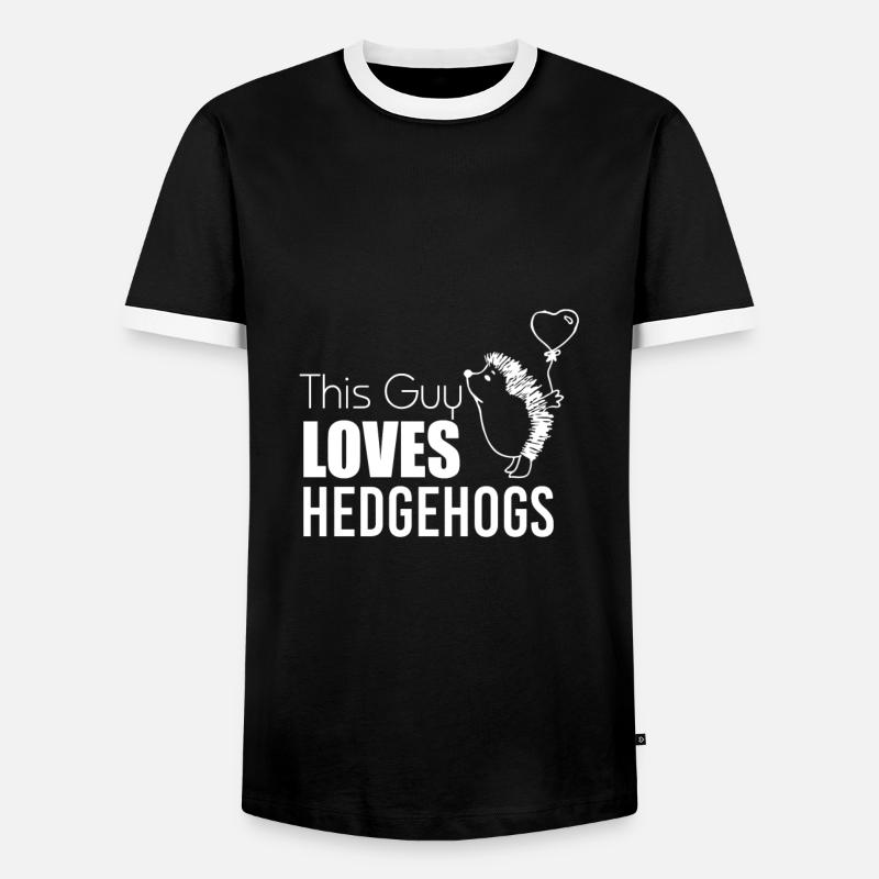 Igel Hedgehogs - Männer Kontrast-T-Shirt - Schwarz/Weiß