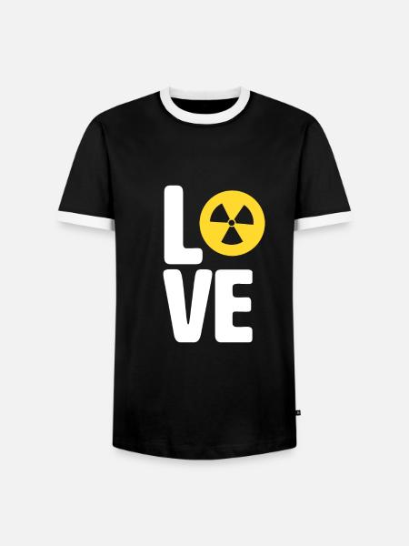 Nuklear Radioaktivität Röntgenstrahlen Atomkraft - Männer Kontrast-T-Shirt - Schwarz/Weiß