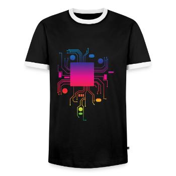 Cadeau parfait codant le teeshirt pour le - T-shirt contrasté Homme - noir/blanc - Devant - AI Model Female 172 light (172cm) & AI Model Male 178 light (178cm)