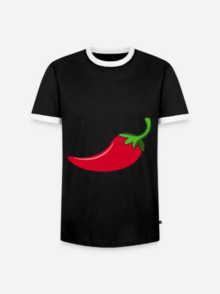 Spicy Chilly - Men's Ringer Shirt - black/white