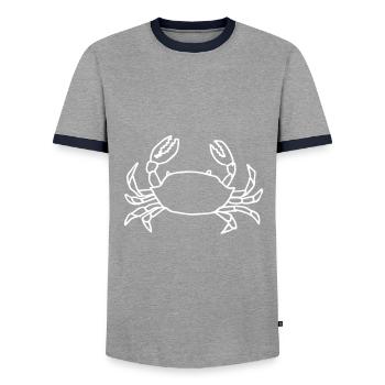 cancer - T-shirt contrasté Homme - gris/marine  - Devant - AI Model Female 172 light (172cm) & AI Model Male 178 light (178cm)