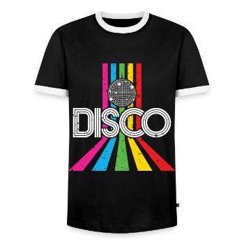 Disco 80's Party Retro 80's Disco cadeau - T-shirt contrasté Homme - noir/blanc - Devant - AI Model Female 172 light (172cm) & AI Model Male 178 light (178cm)