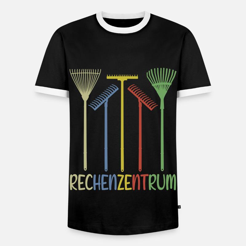 Garten Rechen Rechenzentrum - Männer Kontrast-T-Shirt - Schwarz/Weiß