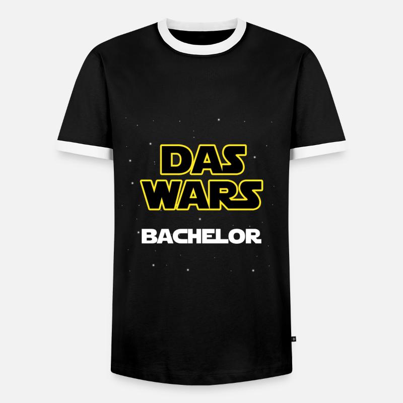 Das wars - Bachelor - Männer Kontrast-T-Shirt - Schwarz/Weiß