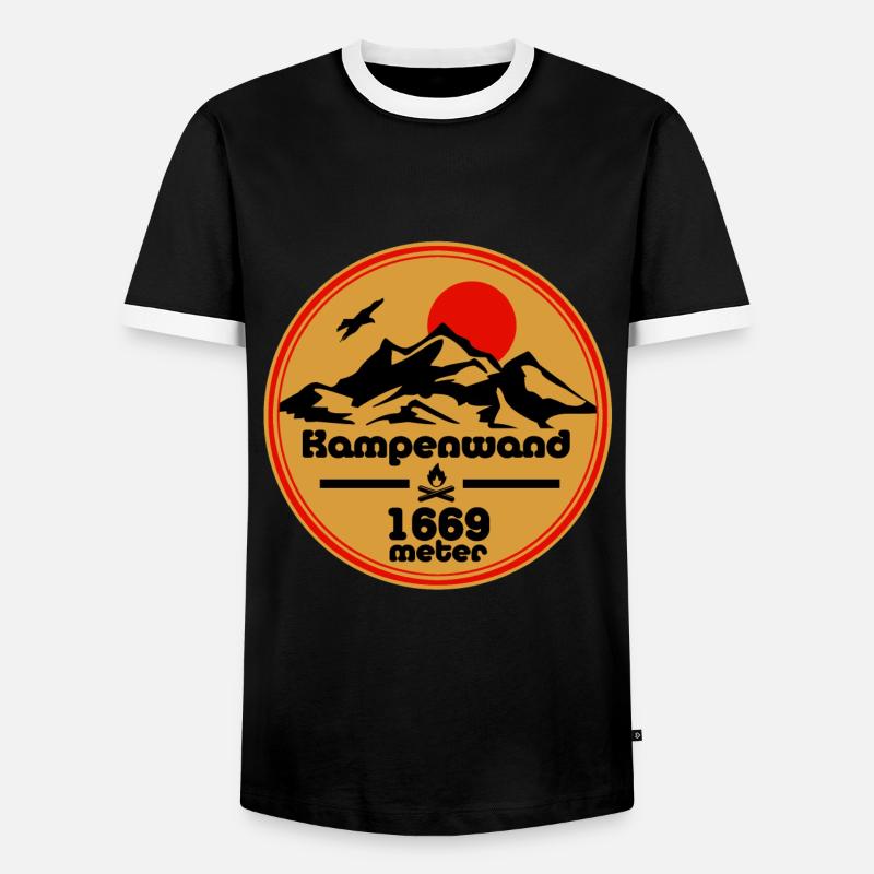 kampenwand - Männer Kontrast-T-Shirt - Schwarz/Weiß
