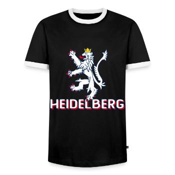 Heidelberg Lion Allemagne - Bright Vintage - T-shirt contrasté Homme - noir/blanc - Devant - AI Model Female 172 light (172cm) & AI Model Male 178 light (178cm)